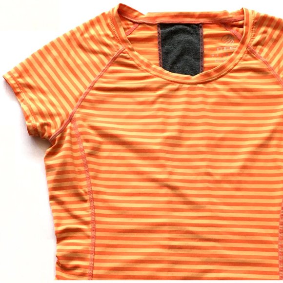 MPG Tops - *3/$15* MPG Orange Striped Fitness Shirt